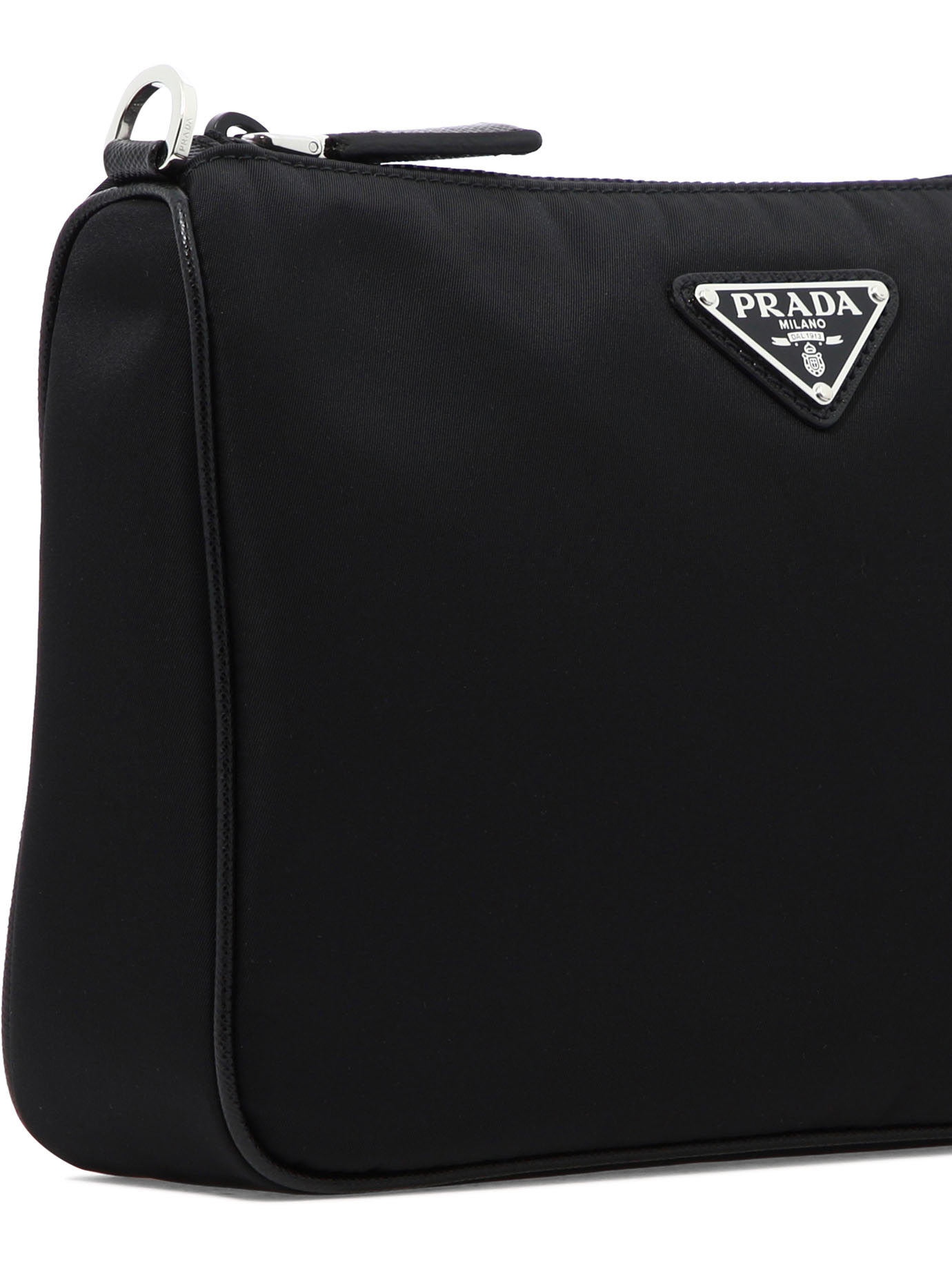 PRADA Black   Re-Nylon and Saffiano crossbody bag